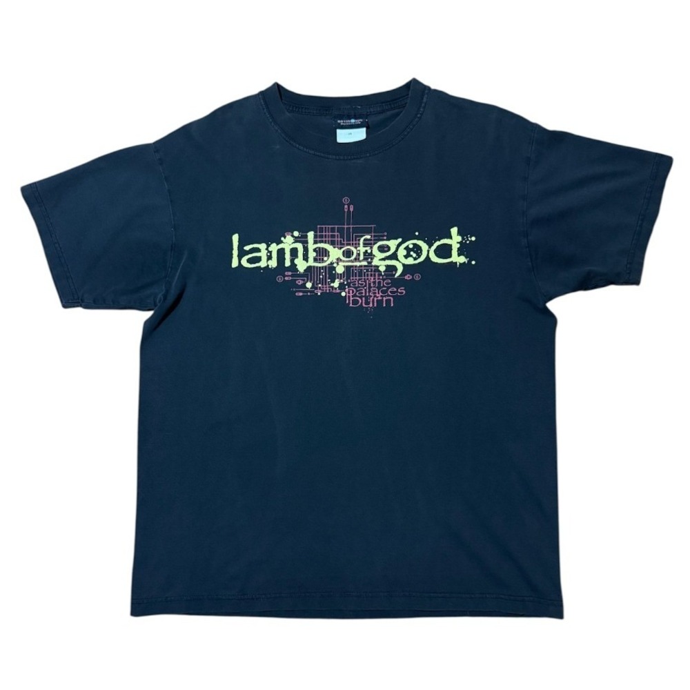Vintage Y2K Lamb of God As Palaces Burn Metal Grunge Band Merch Concert T-shirt